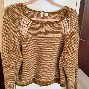 Moth Women's Striped Sweater - Brown and Cream
